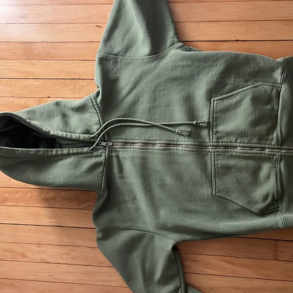 Brandy Melville Jackets & Blazers - brandy melville cropped green zip up (crystal hoodie)